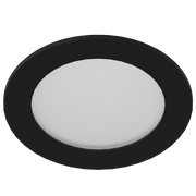 eco-downlight 3" wet listed round trim, black