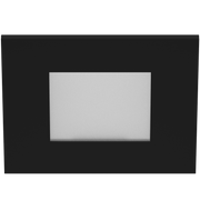 eco-downlight 3" wet listed square trim, black