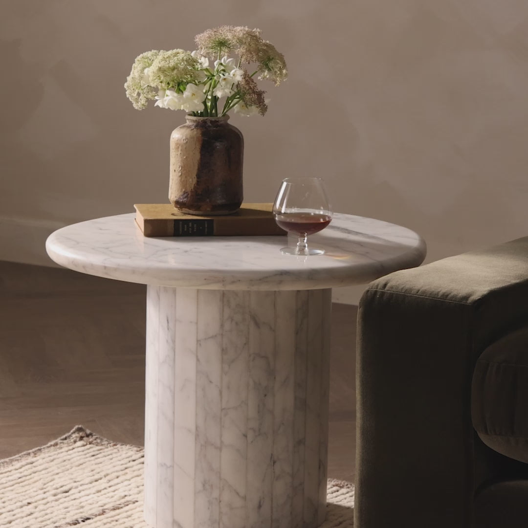 Load video: White Calacatta Marble