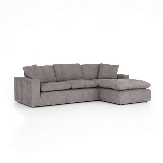 Plume 2pc Sectional-106-Raf Chaise-Grey