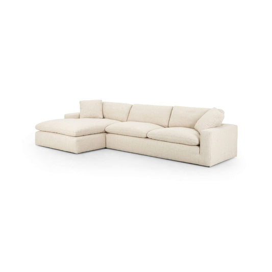 Plume 2pc Sectional-136-Laf Chaise-T Crm