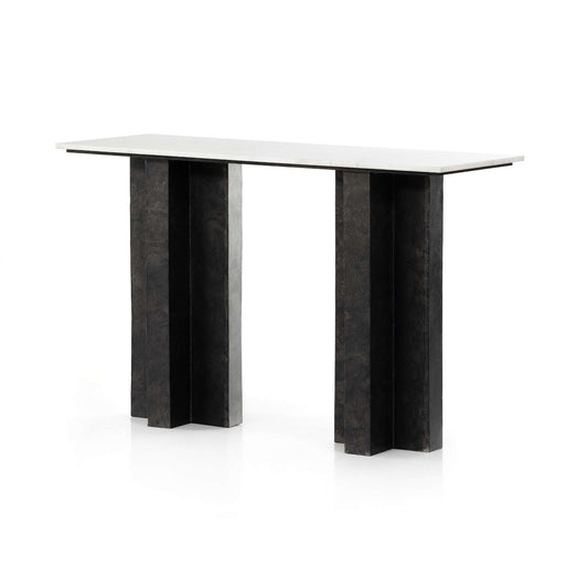 Terrell Console Table-Raw Black