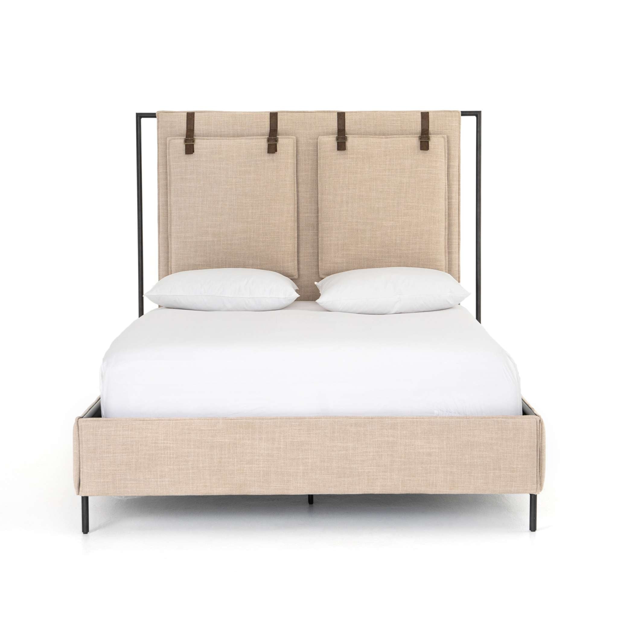 Leigh Upholstered King Bed-Palm Ecru