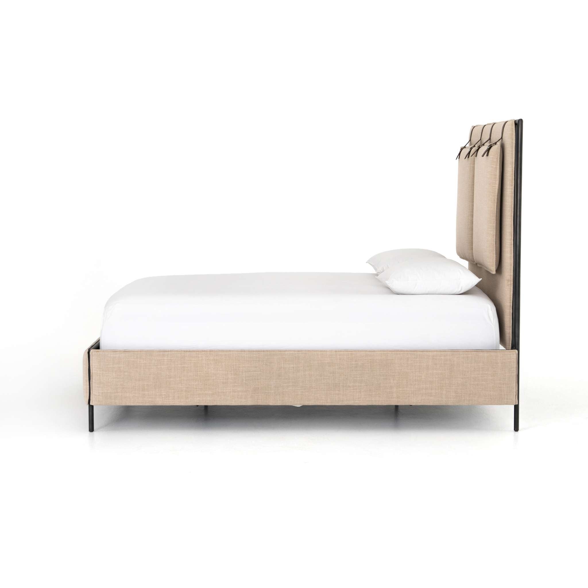 Leigh Upholstered King Bed-Palm Ecru