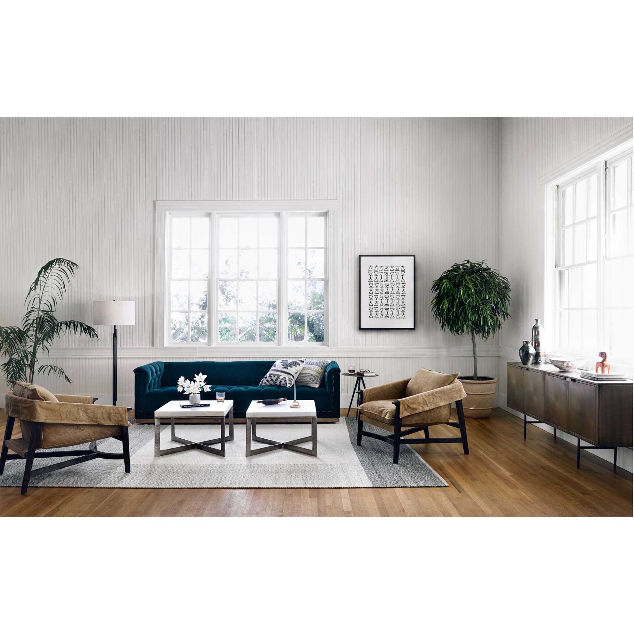 Sunburst Sideboard-Aged Brass